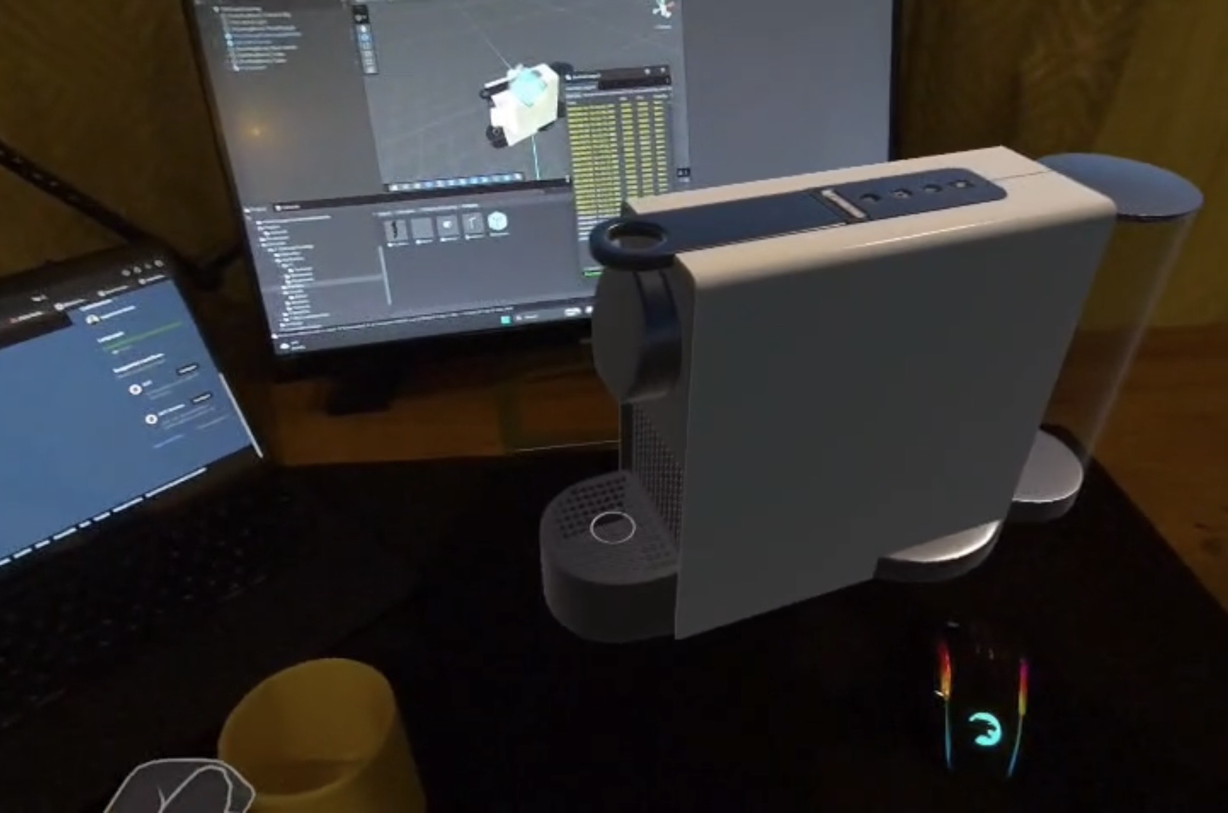 Mixed Reality prototyping application preview through the MR headset